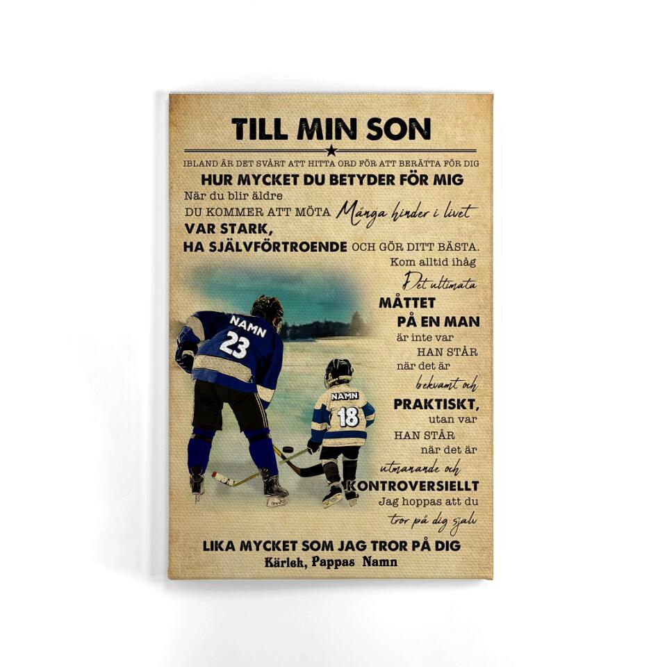 Personlig Kanvas från pappa till son | Personlig presenter från pappa till son | Till min son