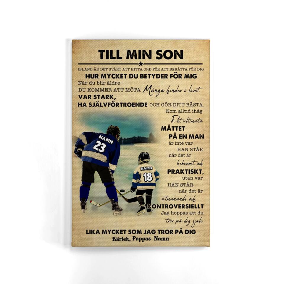 Personlig Kanvas från pappa till son | Personlig presenter från pappa till son | Till min son