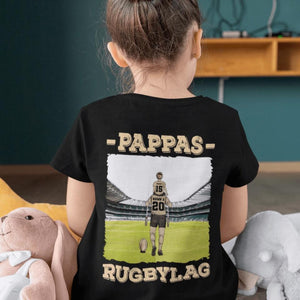 Personlig t-shirt till pappa | Personlig presenter till far | Pappas rugbylag