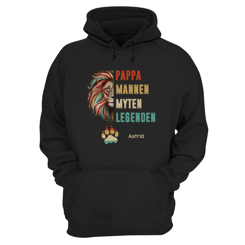 Personlig t-shirt till pappa | Personlig presenter till far | Pappa Mannen Myten Legenden