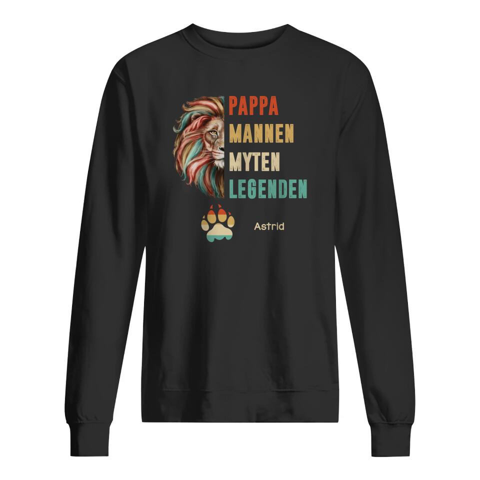 Personlig t-shirt till pappa | Personlig presenter till far | Pappa Mannen Myten Legenden
