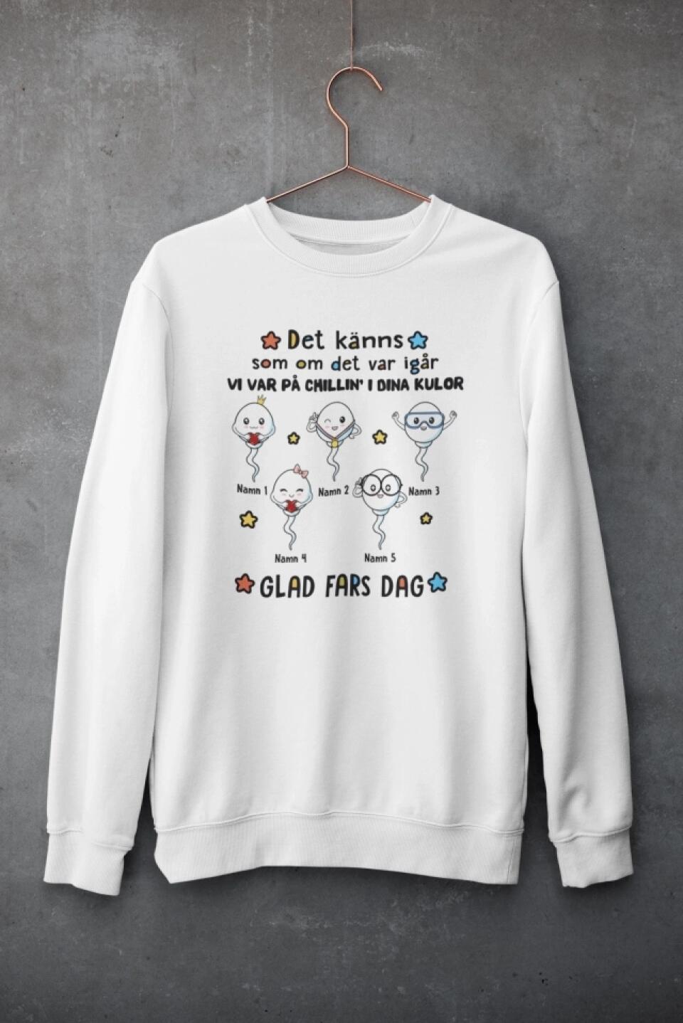Personlig T-shirt till pappa | Personlig presenter till far | rolig tröja Det känns  som om det var igår  Vi var på chillin' i dina kulor