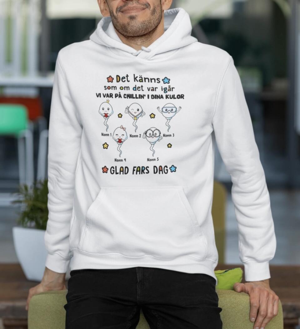 Personlig T-shirt till pappa | Personlig presenter till far | rolig tröja Det känns  som om det var igår  Vi var på chillin' i dina kulor