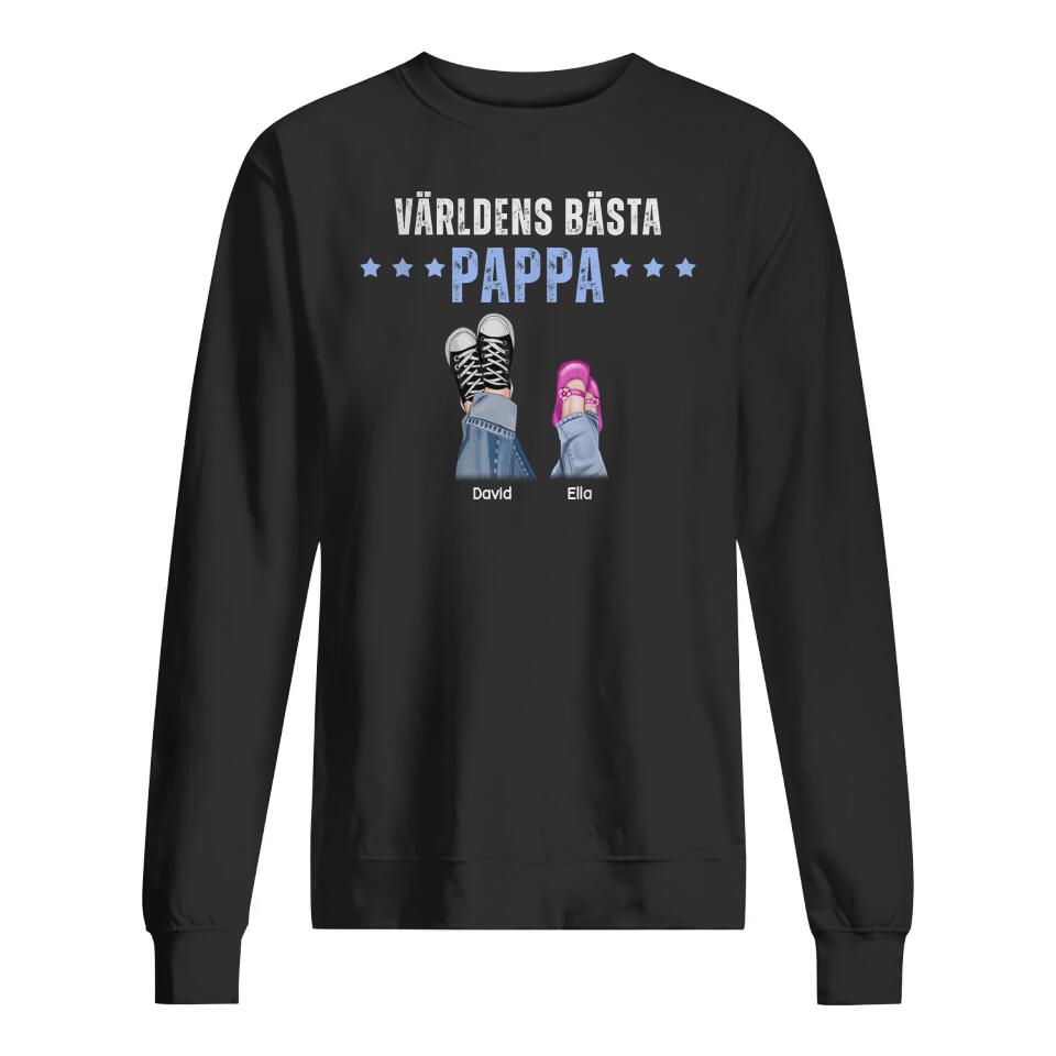 Personlig t-shirt till pappa | Personlig presenter till far | Världens bästa 
pappa fars dag