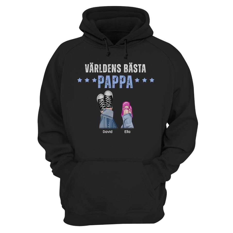Personlig t-shirt till pappa | Personlig presenter till far | Världens bästa 
pappa fars dag