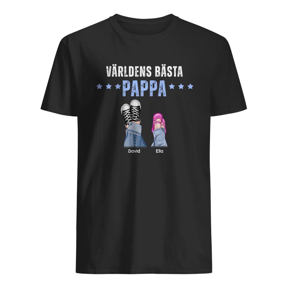 Personlig t-shirt till pappa | Personlig presenter till far | Världens bästa 
pappa fars dag