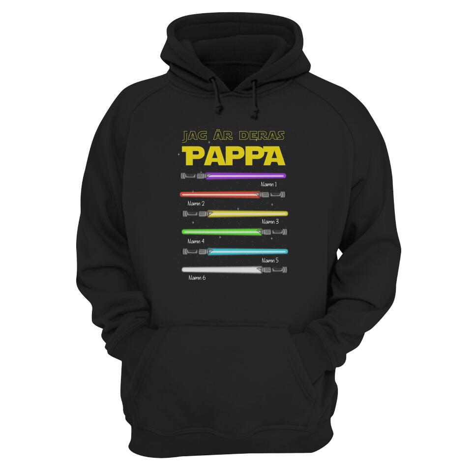 Jeg er deres far lyssværd - Personlig t-shirt til far