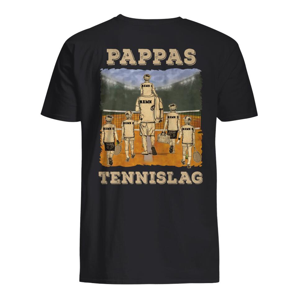 Personlig t-skjorte til pappa - pappas tennislag