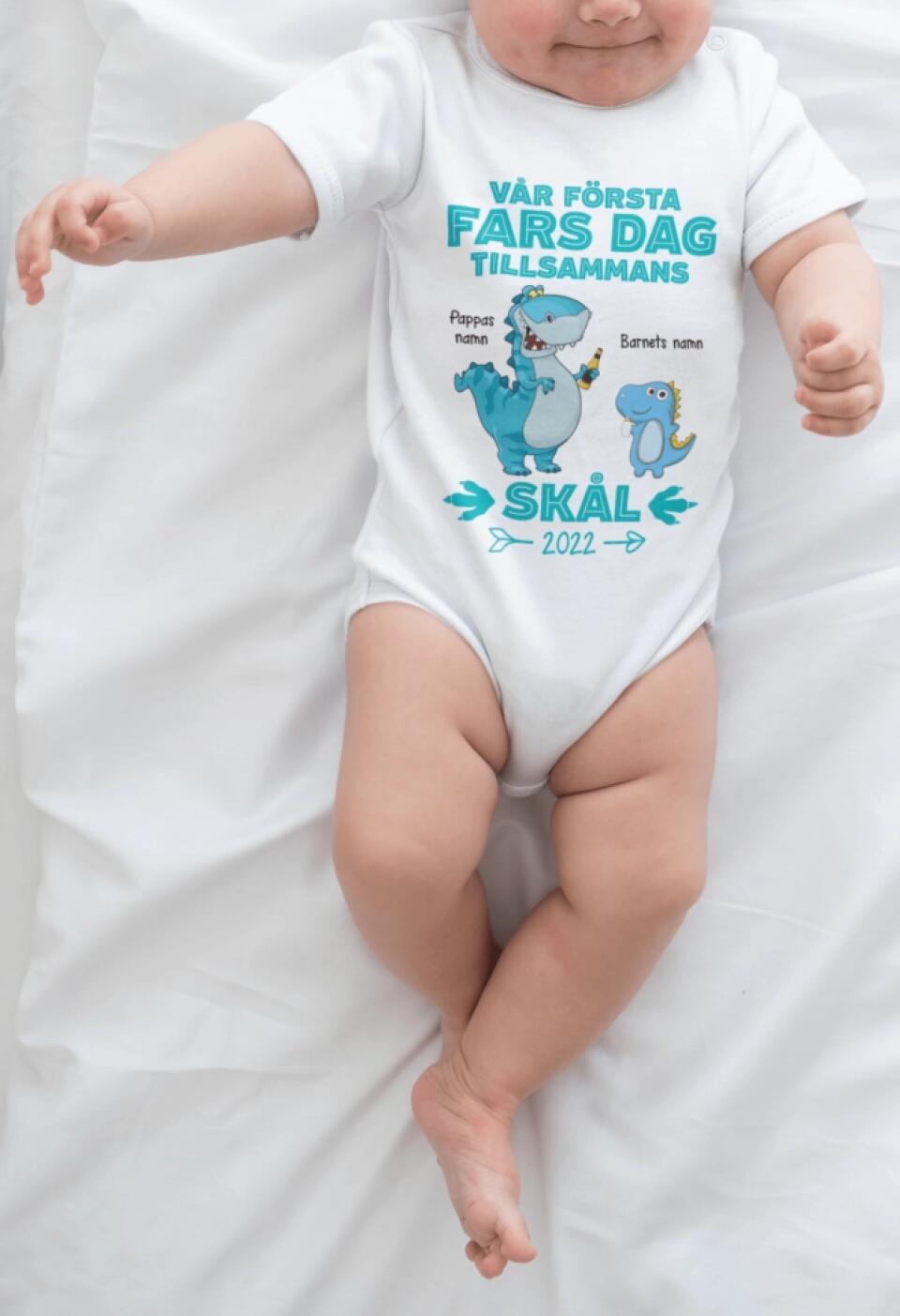 Vår første farsdag - Matchende T-skjorte til pappa og baby
