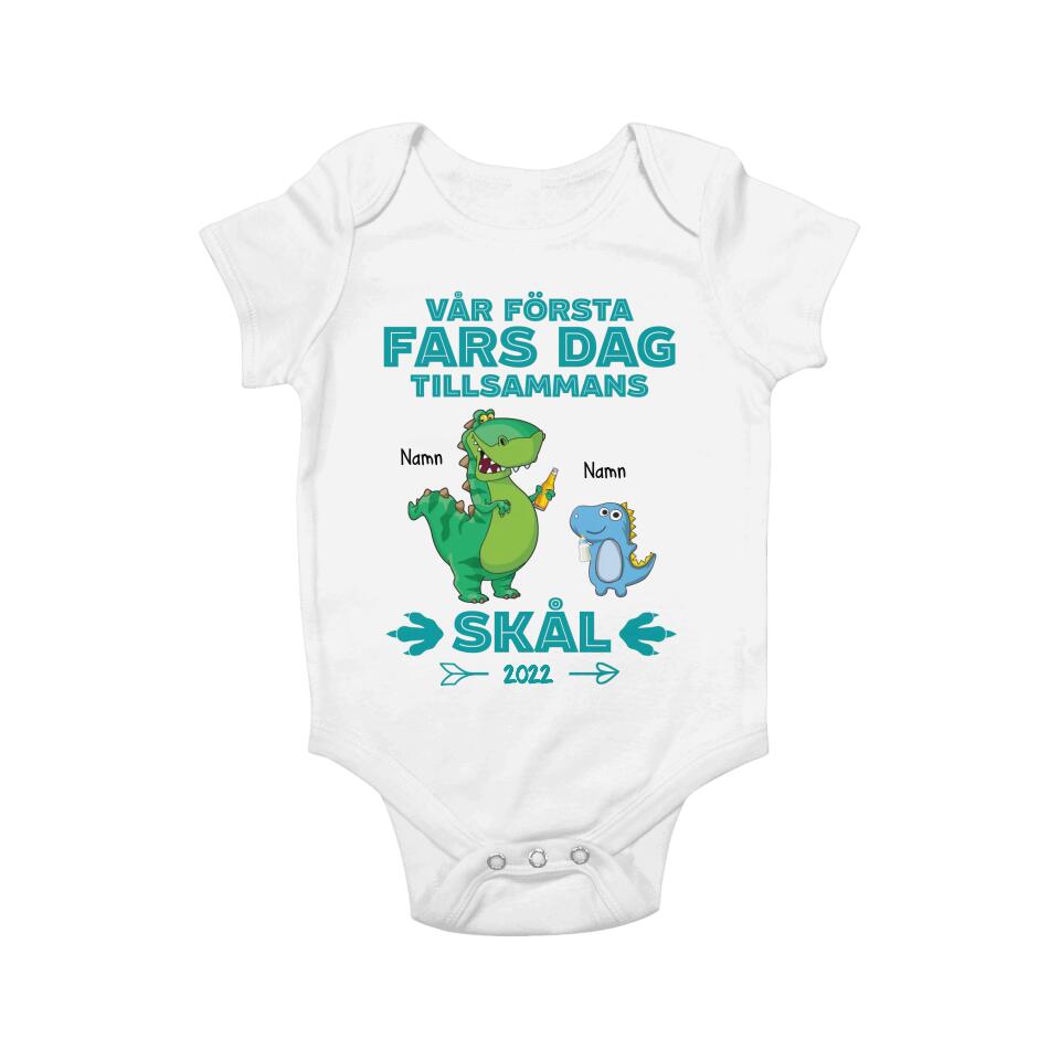 Vår første farsdag - Matchende T-skjorte til pappa og baby