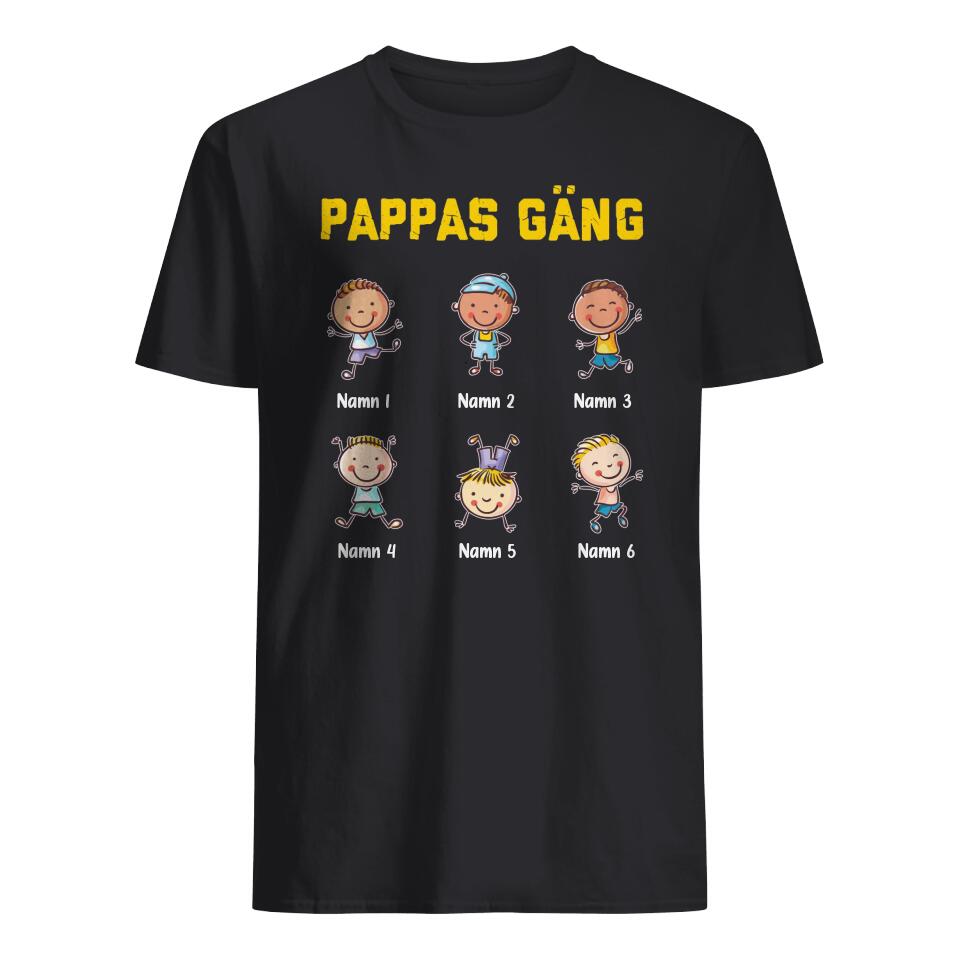 Personlig t-shirt till pappa | Personlig present till far | Pappas gäng