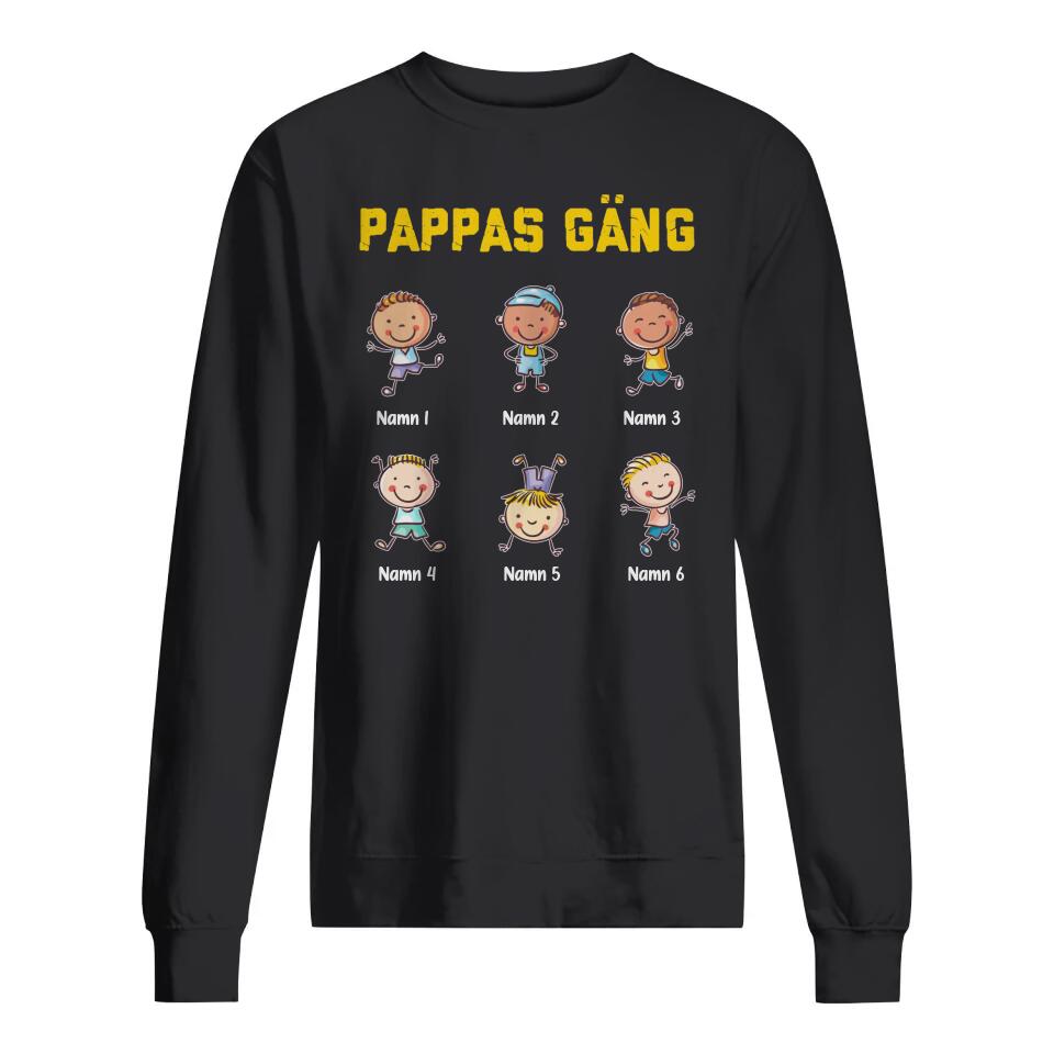 Personlig t-shirt till pappa | Personlig present till far | Pappas gäng