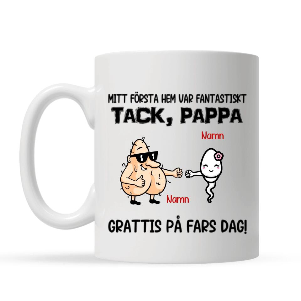 Mitt första hem var fantastiskt - Personlig rolig mugg till Pappa