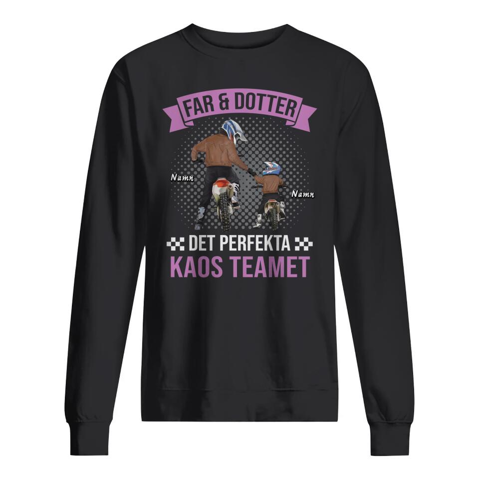Personlig t-shirt till pappa | Personlig presenter till far | Det perfekta kaos teamet