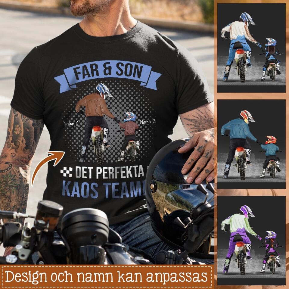 Personlig t-skjorte til pappa | Personlige gaver til far | Det perfekte kaosteamet