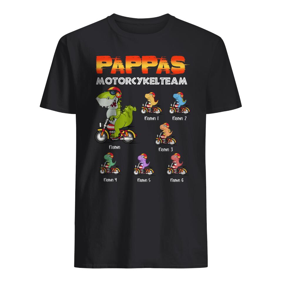 Personlig t-shirt till pappa | Personlig presenter till far | Pappas motorcykelteam