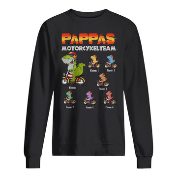 Personlig t-shirt till pappa | Personlig presenter till far | Pappas motorcykelteam