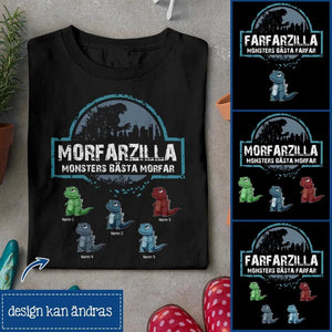 Morfarzilla monsters - Personlig T-shirt till Farfar Morfar