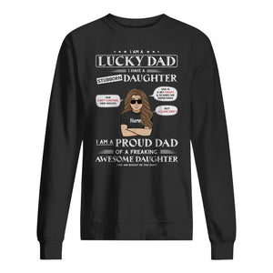 Personlig t-shirt till pappa - Lucky dad