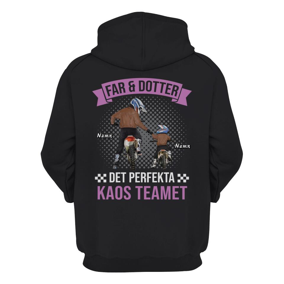 Personlig t-shirt till pappa | Personlig presenter till far | Det perfekta kaos teamet