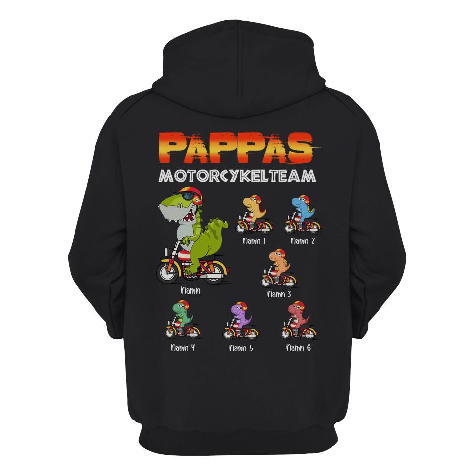 Personlig t-shirt till pappa | Personlig presenter till far | Pappas motorcykelteam