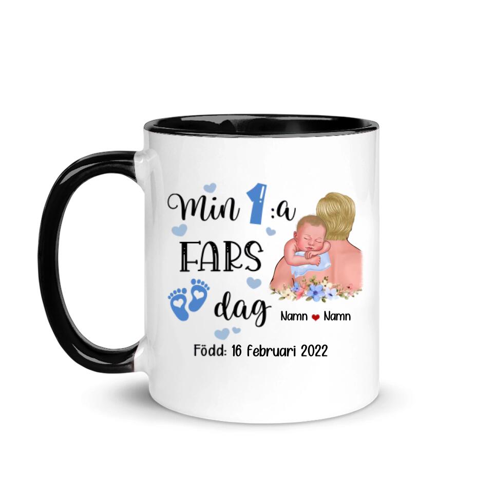 Min 1:a fars dag - Personlig mugg till Blivande pappa