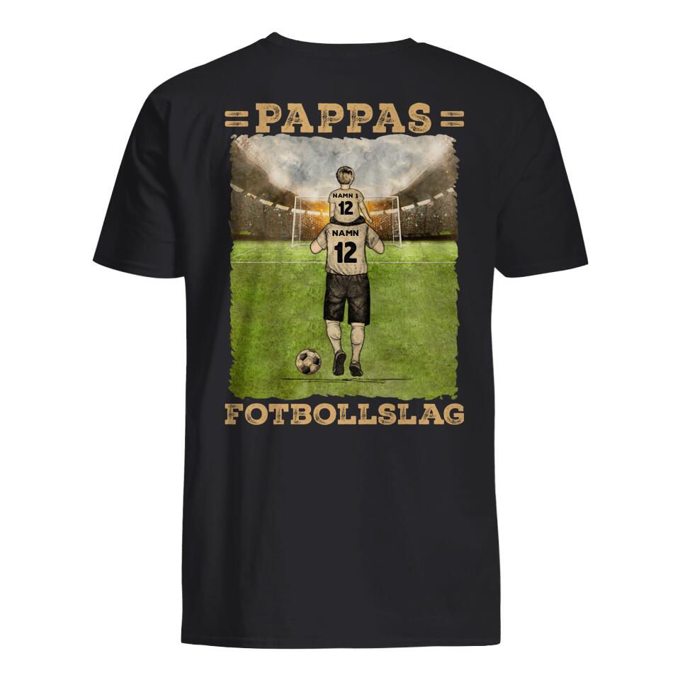 Personlig t-shirt till pappa |Personlig present till far| Pappas Fotbollslag