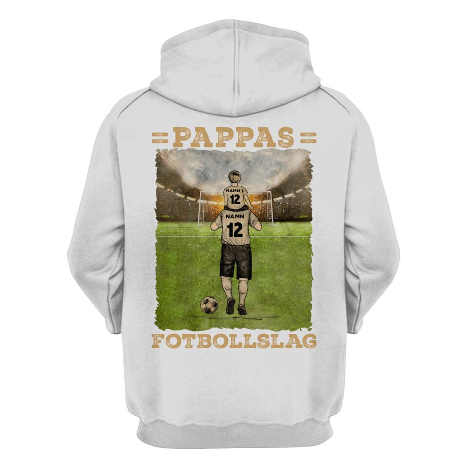 Personlig t-shirt till pappa |Personlig present till far| Pappas Fotbollslag