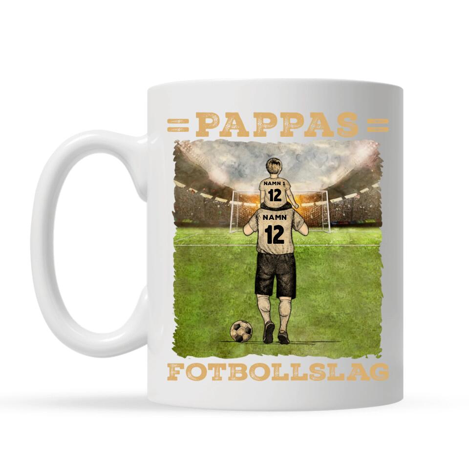 Personlig t-shirt till pappa |Personlig present till far| Pappas Fotbollslag