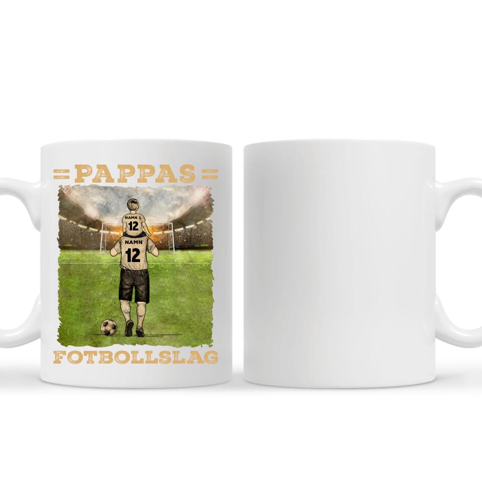 Personlig t-shirt till pappa |Personlig present till far| Pappas Fotbollslag