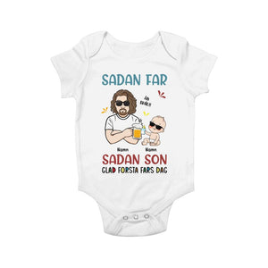 Sadan far sadan sønn - Matchende T-skjorte til pappa og baby