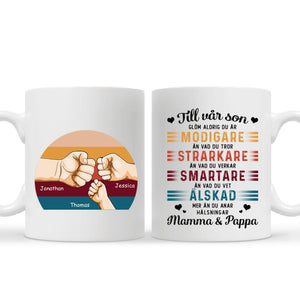 Personlig krus til pappa | Personlige gaver til far | elsket More Than You Know Mug for Son White