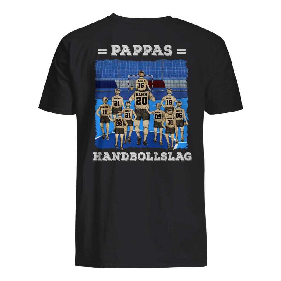 Personlig t-shirt till pappa - Pappas handbollslag