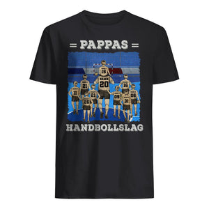 Personlig t-shirt till pappa | Personlig presenter till far | Pappas handbollslag