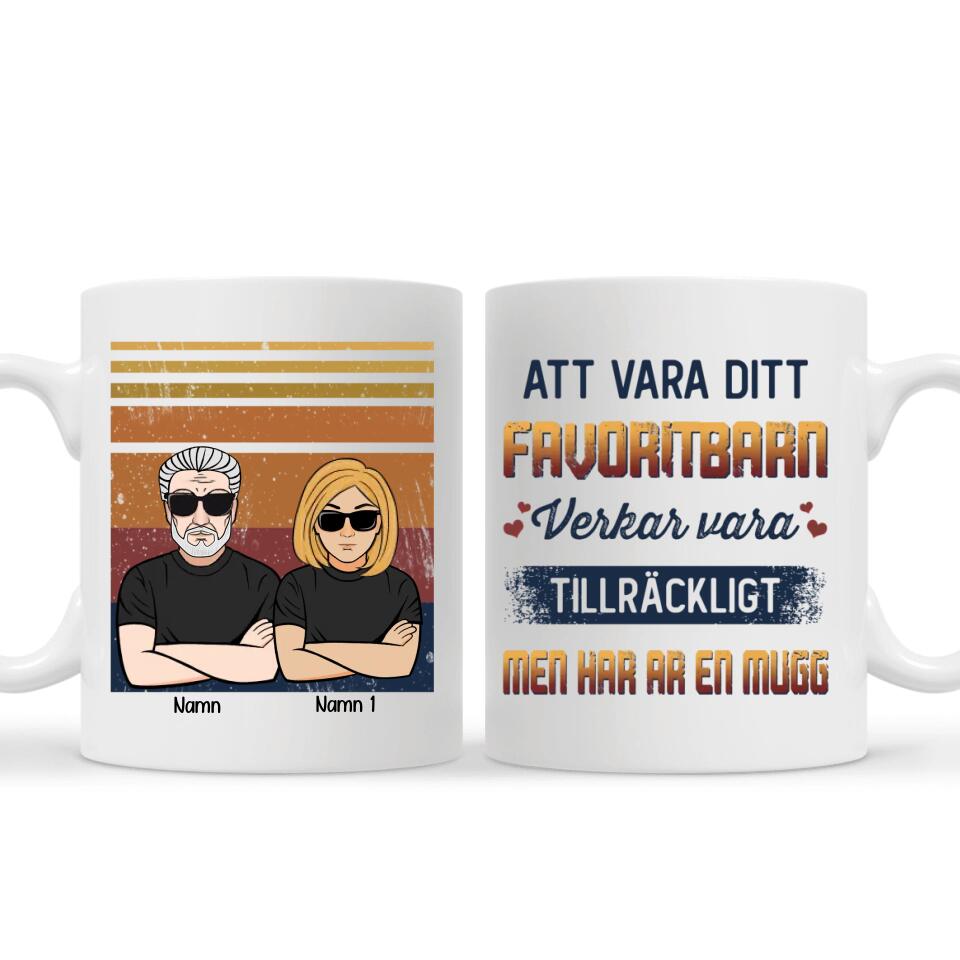 Personlig mugg till pappa | Personlig presenter till far | Att vara ditt  favoritbarn