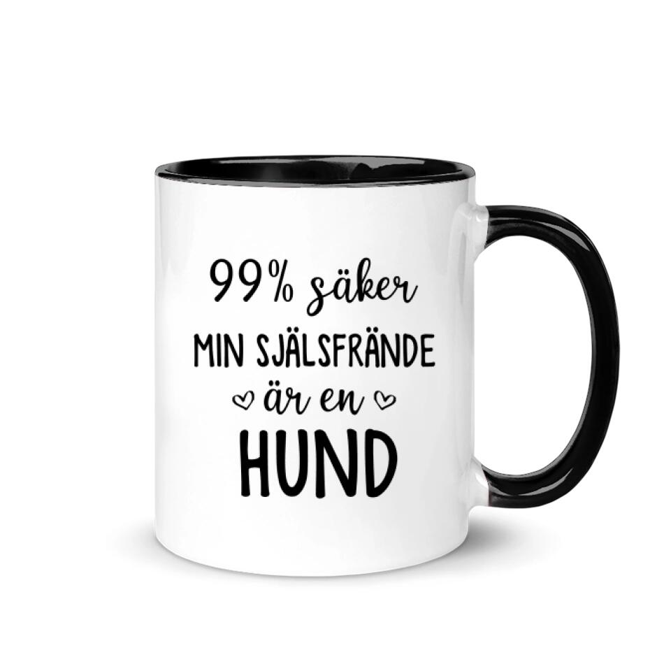 Personlig mugg till Hundälskare | Personlig presenter till Hundälskare | 
99% Säker Mina Själsfränder  är  Hundar