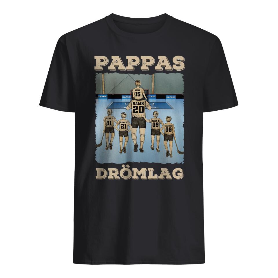 Personlig t-skjorte til pappa - Pappas innebandylag for innebandyelskere