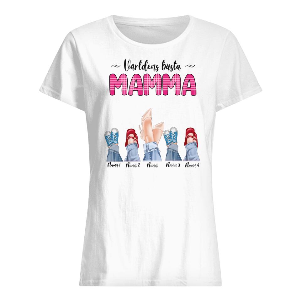 Personlig T-shirt till Mamma | Personlig presenter till Mamma | Världens Bästa Mamma