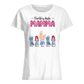 Personlig T-shirt til mor | Personlige gaver til mor | Verdens bedste mor