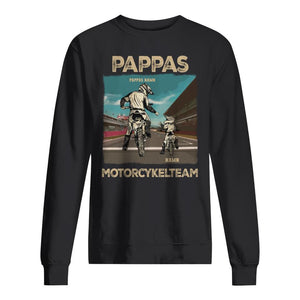 Personlig t-skjorte til pappa - pappas motorsykkelteam