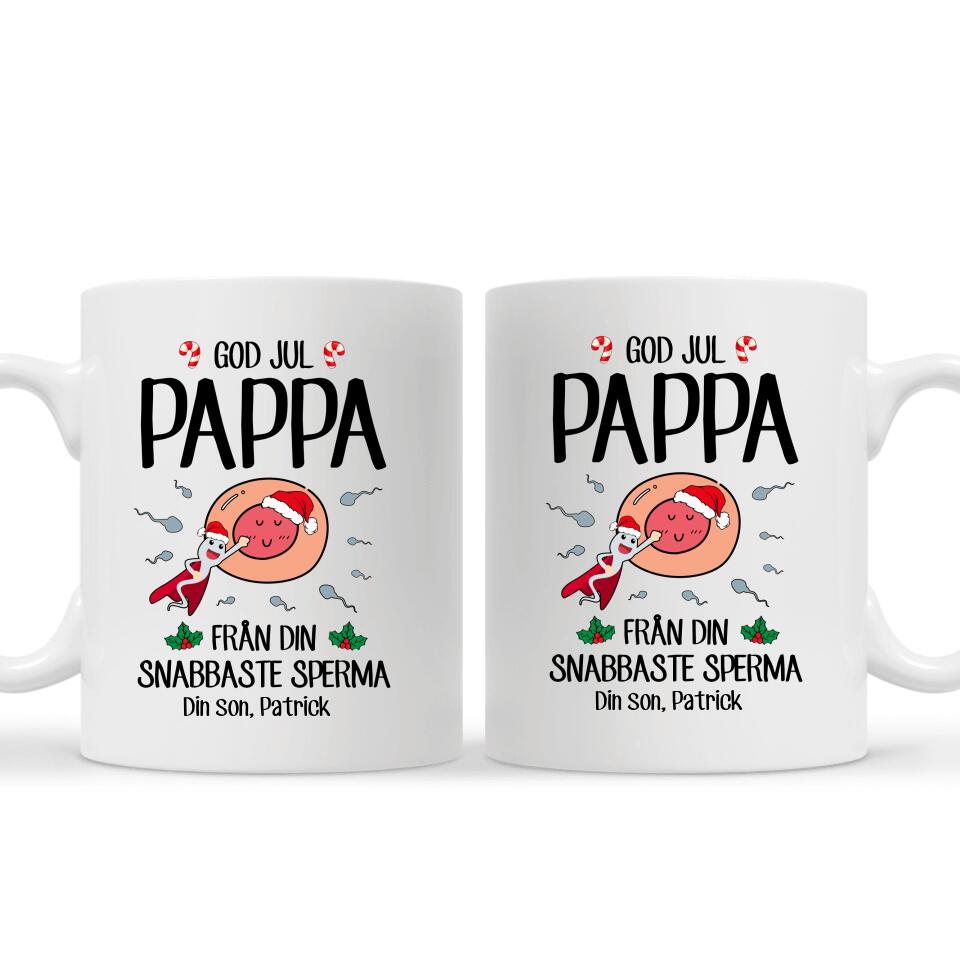 Personlig mugg till pappa | Personlig presenter till far | Från din snabbaste sperma