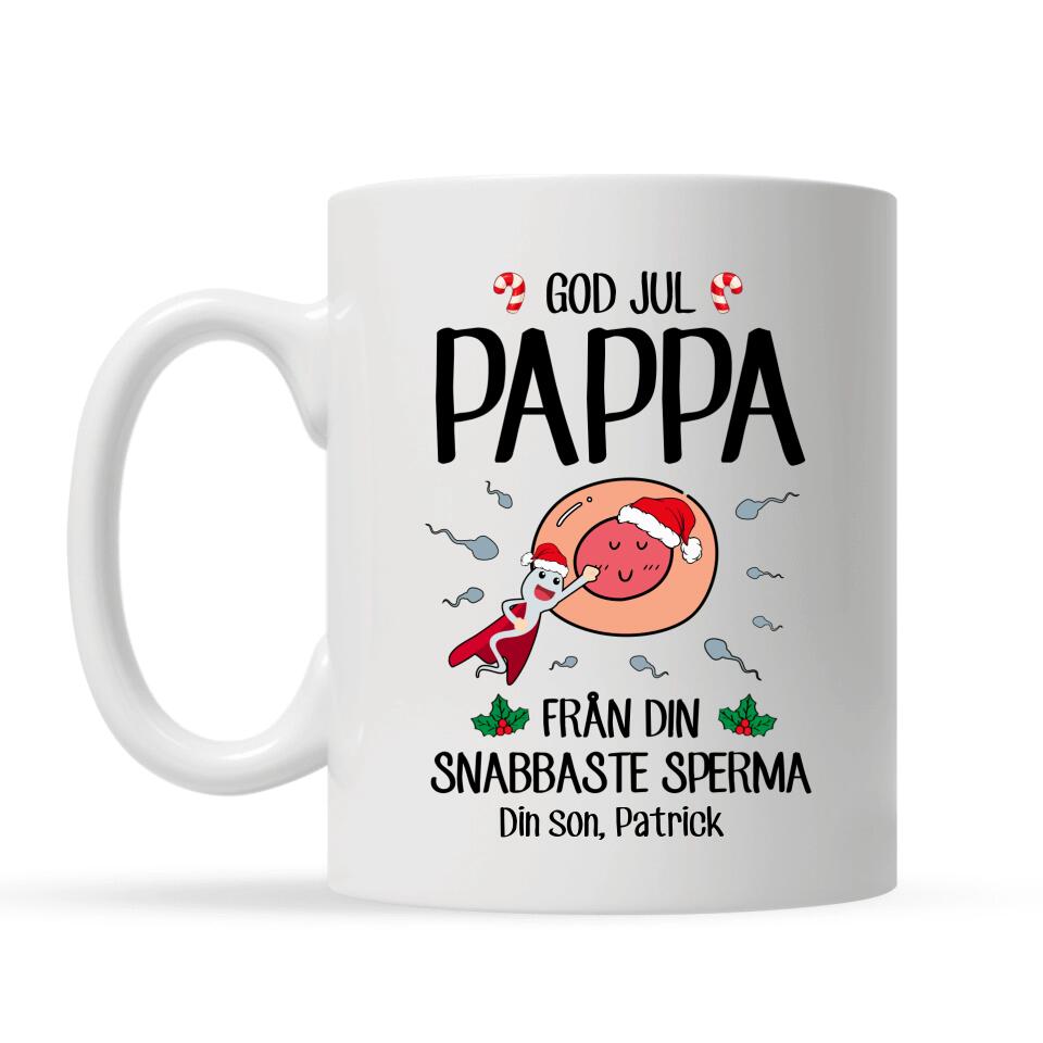 Personlig mugg till pappa | Personlig presenter till far | Från din snabbaste sperma
