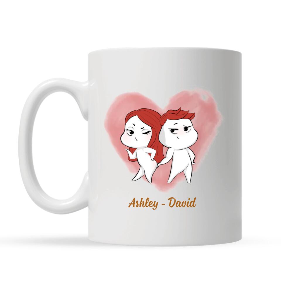 Personlig mugg till par | Personlig presenter till pojkvän & flickvän | Ag Lovar Att Jag Alltid Ska Vara Vid Din Sida