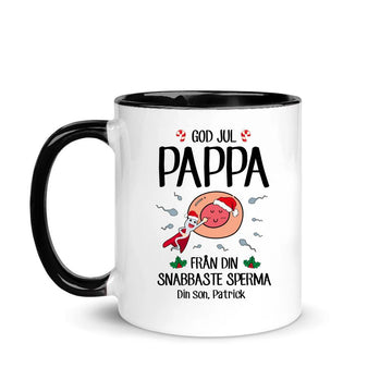 Personlig mugg till pappa | Personlig presenter till far | Från din snabbaste sperma
