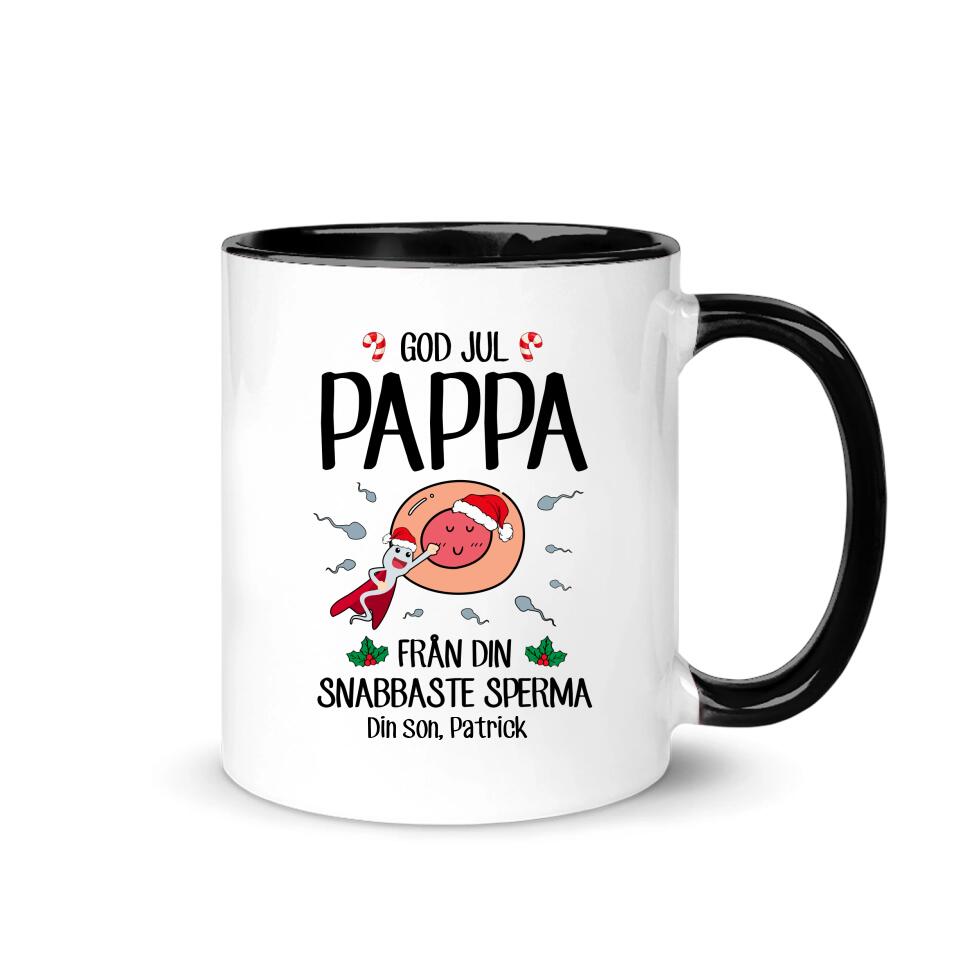 Personlig mugg till pappa | Personlig presenter till far | Från din snabbaste sperma
