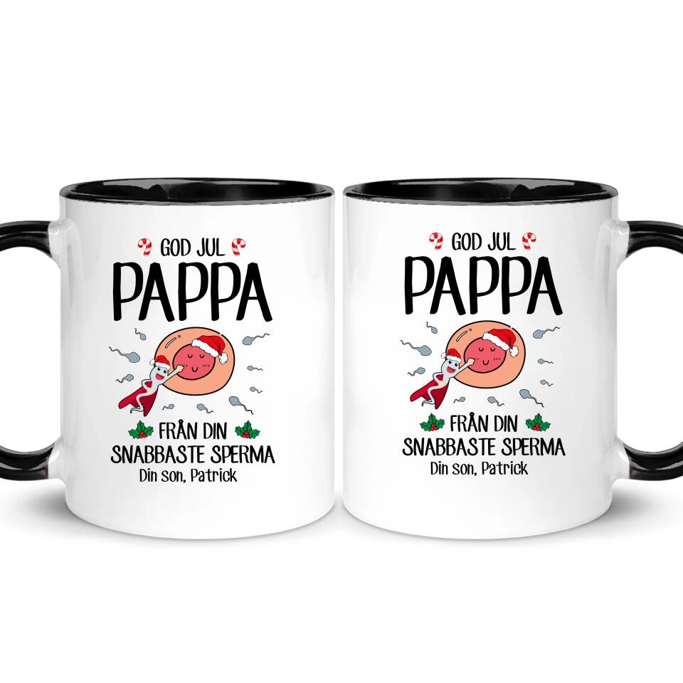 Personlig mugg till pappa | Personlig presenter till far | Från din snabbaste sperma