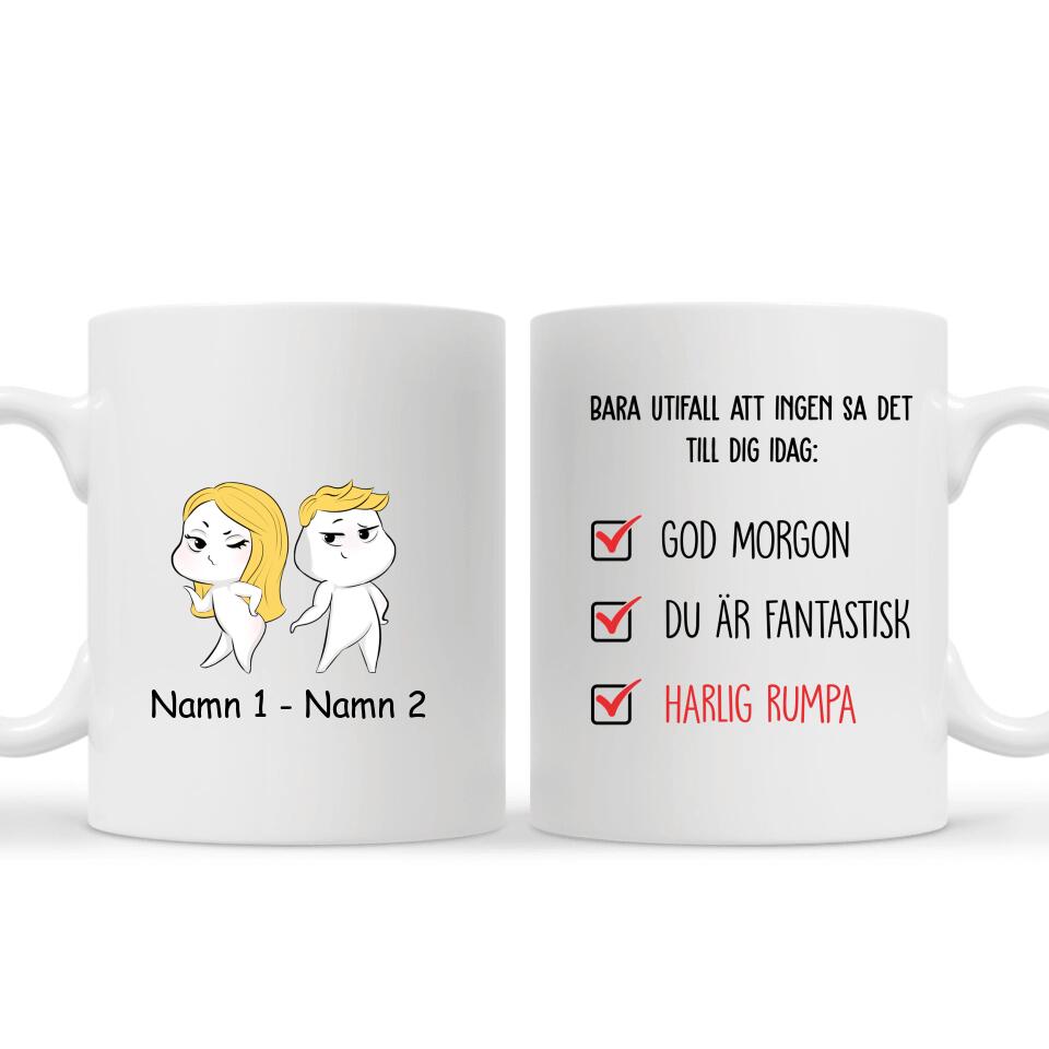 Personlig mugg till flickvän| Personlig presenter till pojkvän | God Morgon Par