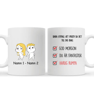 Personlig mugg till flickvän| Personlig presenter till pojkvän | God Morgon Par