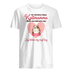 Bästa Kattmamman Valentinsdag, Anpassningsbar Kvinnors T-shirt För Mamma