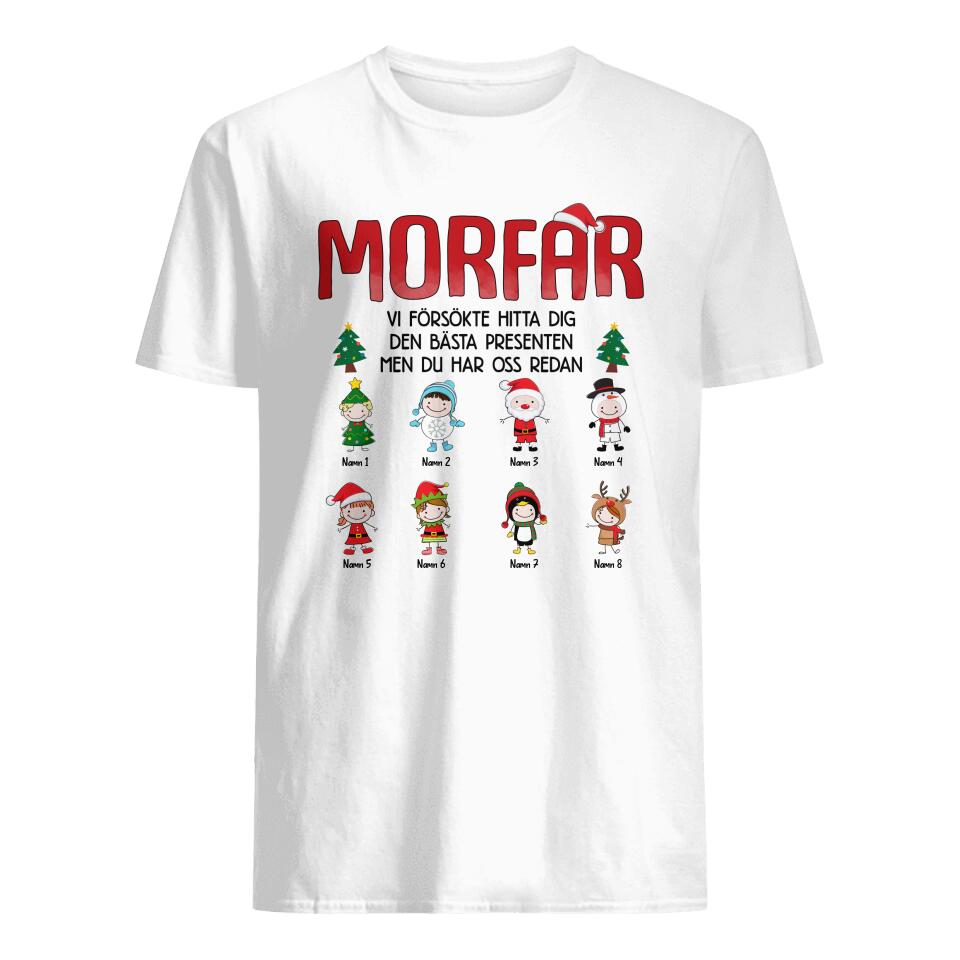 Personlig T-shirt till Morfar/Farfar - Bästa Presenten Till Morfar/Farfar